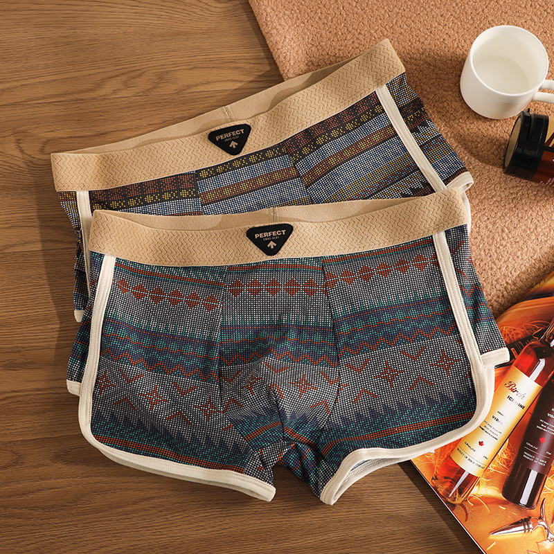 Pantalones cortos de hombre, pantalones cortos de alta calidad de hombre, ángulo plano, cuatro ángulos, algodón 100% algodón, pantalones íntimas de hombre