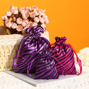 Factory printed satin bag smooth silk dustproof storage bag panties satin bag packaging drawstring bag