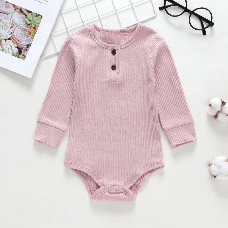 Simple Children's One-piece Newborn Long-sleeved Autumn Romper display picture 1