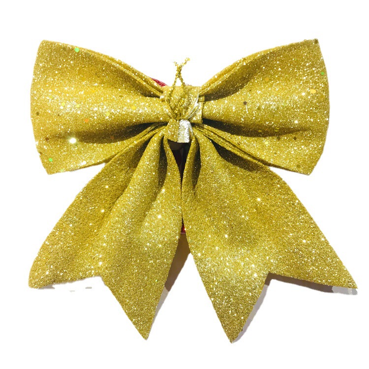 卸売りの大きいサイズの新型のクリスマスの蝶結びのクリスマスツリーの松果の金粉の結び目のホテルのデパートの装飾用品|undefined