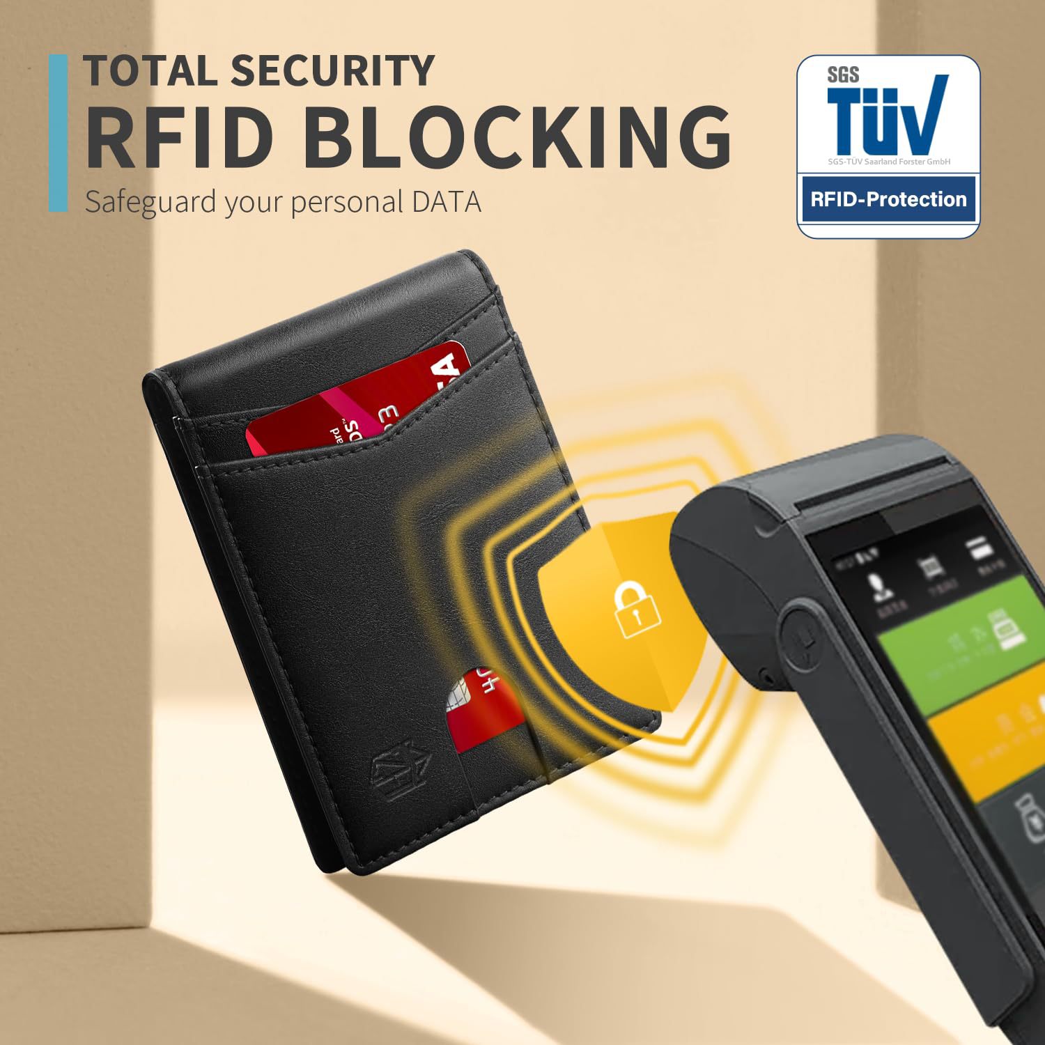 Bolso de tarjeta de cuero multifuncional anti-damagnetismo de gran capacidad cartera corta mayorista cartera de cuero de vaca para hombres sensación de alto nivel