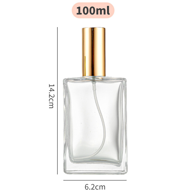 シンプルでファッション的な正方形の厚いネジのガラス瓶30ml 50ml 100mlの透明なガラスの香水の分注の瓶|undefined