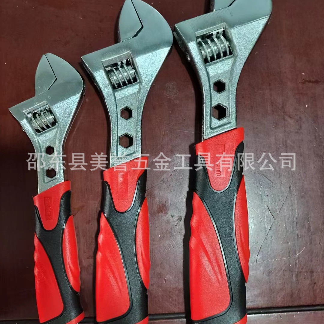 碳钢 8寸套柄活扳手 电镀套柄活动扳手 珍珠铬套柄扳手 套柄扳手