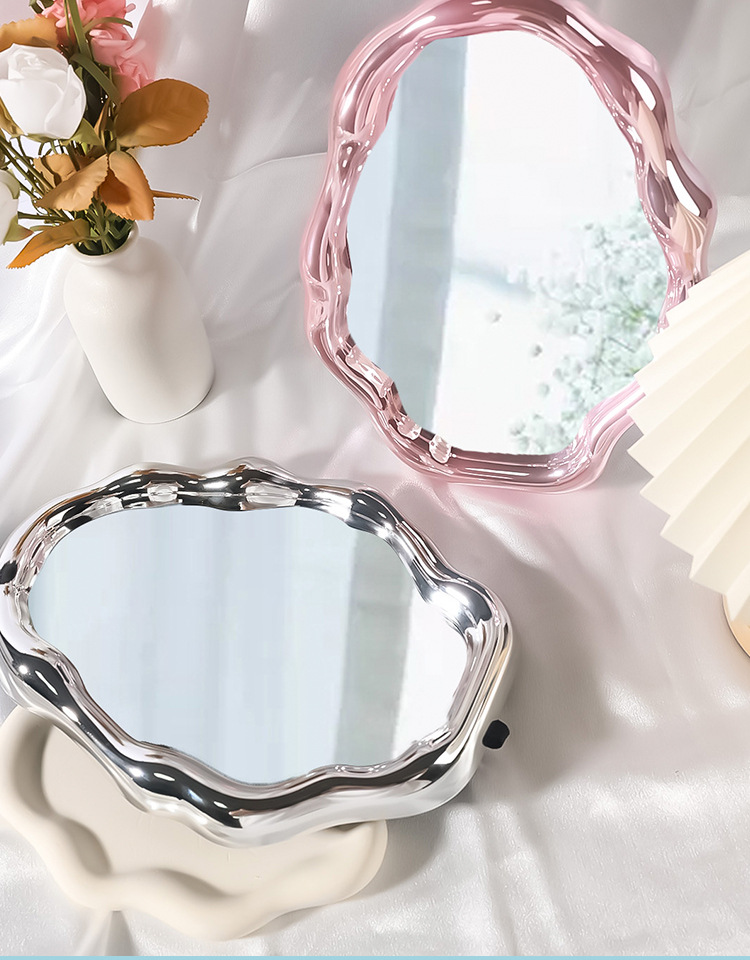552g Weight Mirror Makeup Tools Types 1 Piece Quantity Plastic Material Irregular Pattern Cute Style Cute Irregular Plastic Mirror 1 Piece 6
