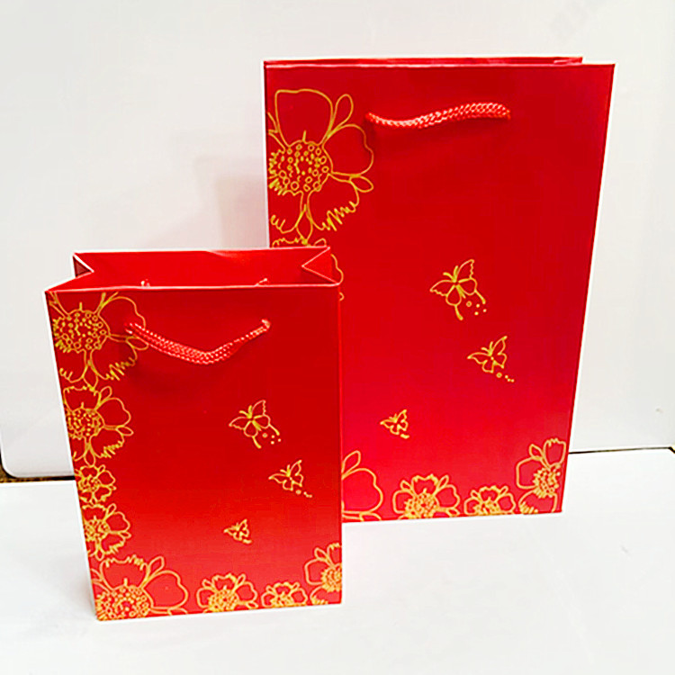 红色大号珠宝首饰手提袋文玩手串礼品袋创意饰品包装纸袋项链