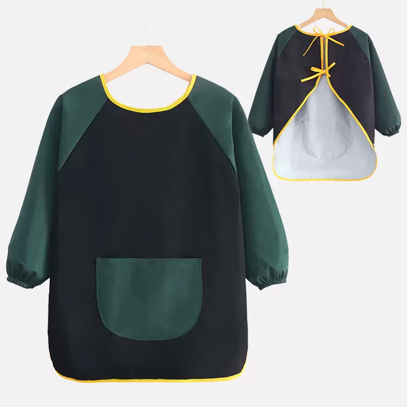 跨境儿童防水罩衣幼儿园吃饭围裙男女孩绘画反穿衣画画衣长袖定制