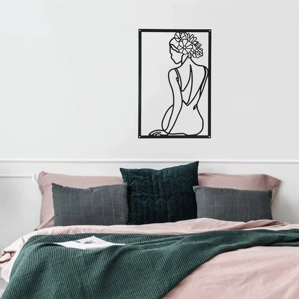 Трансграничные оптовые европейские абстрактные женские линии кованые настенные настенные дома гостиная гостиная стены декоративные металлические настенные украшения