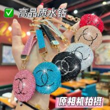 跨境爆款圆形字母双C钥匙扣韩系时尚品牌logo包包装饰挂件高级感