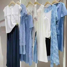 广州一线品牌25夏款迪如.娇雪芳菲连衣裙上衣裙裤女装尾单清货服