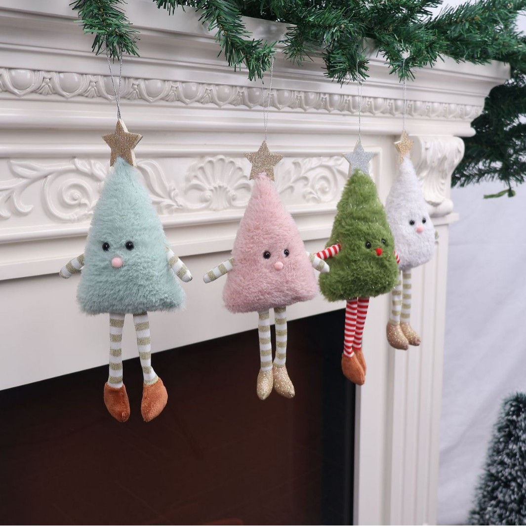 Decoraciones navideñas transfronterizas lindas muñecas de peluche para el hogar adornos de muñecas de tela muñecos de peluche en stock