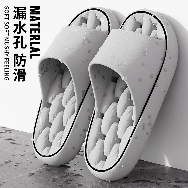 Новые протекающие тапочки для женщин, домашние тапочки для ванной комнаты, износостойкие и удобные гостиничные сандалии для мужчин.