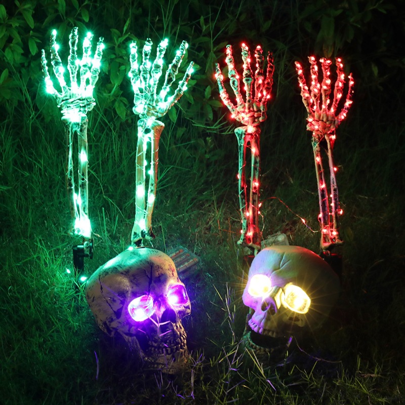 Halloween üçün LED işıqlı skelet əl dekorasiyası
