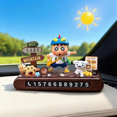 2026 Yeni Model Crayon Shin-Chan Müvəqqəti Dayanacaq Nömrə Nişanı Şirin Avtomobil Telefon Nömrəsi