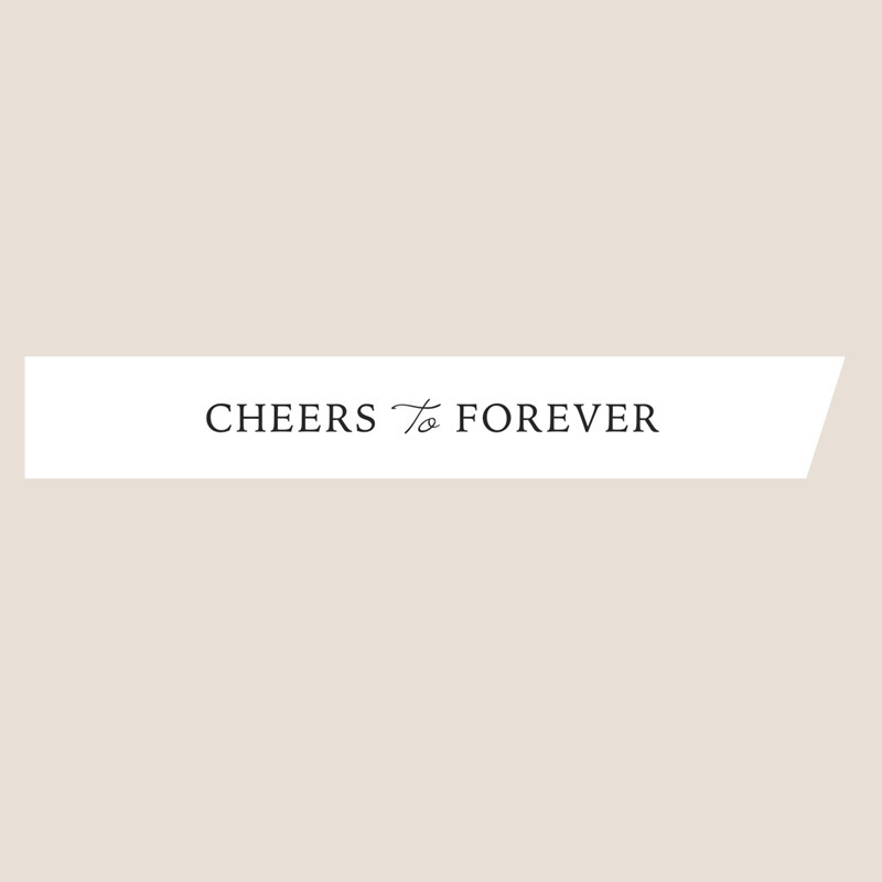 跨境专供Cheers To Forever婚礼装饰丝带 婚庆派对场景布置缎带|undefined