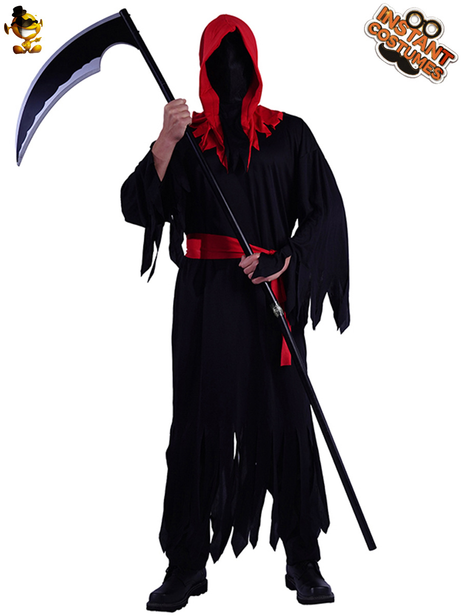 Traje de fiesta de Halloween Cosplay traje negro con capucha traje de rendimiento de la etapa traje de rendimiento de danza image 5