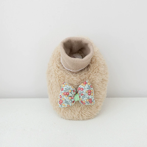 With bow, khaki