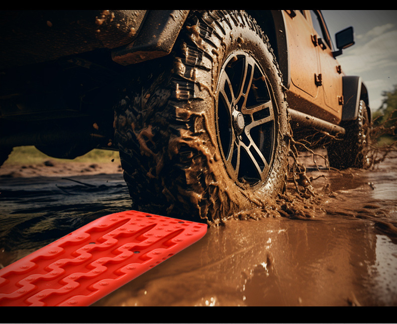 Traction Board (Long) for Car Off-Road Use in Mud and Snow, Outdoor Self-Rescue, Manufacturer Wholesale, Polypropylene Off-Road Self-Rescue