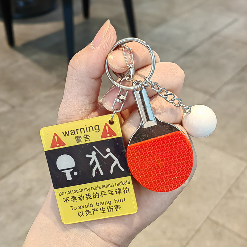 Crowbar ping pong warning sign + big ping pong ball