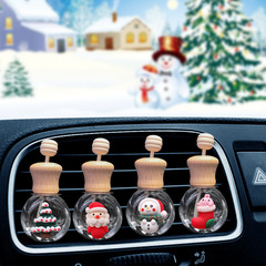 Christmas Car Air Vent Scented Bottle Car Interior Decoration Perfume Clip Cute Creative Car Scent Cream Ornament