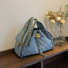 蓓蓓尚品2025新款女包时尚潮菱格链条包单肩hono包嬉皮包单肩腋下