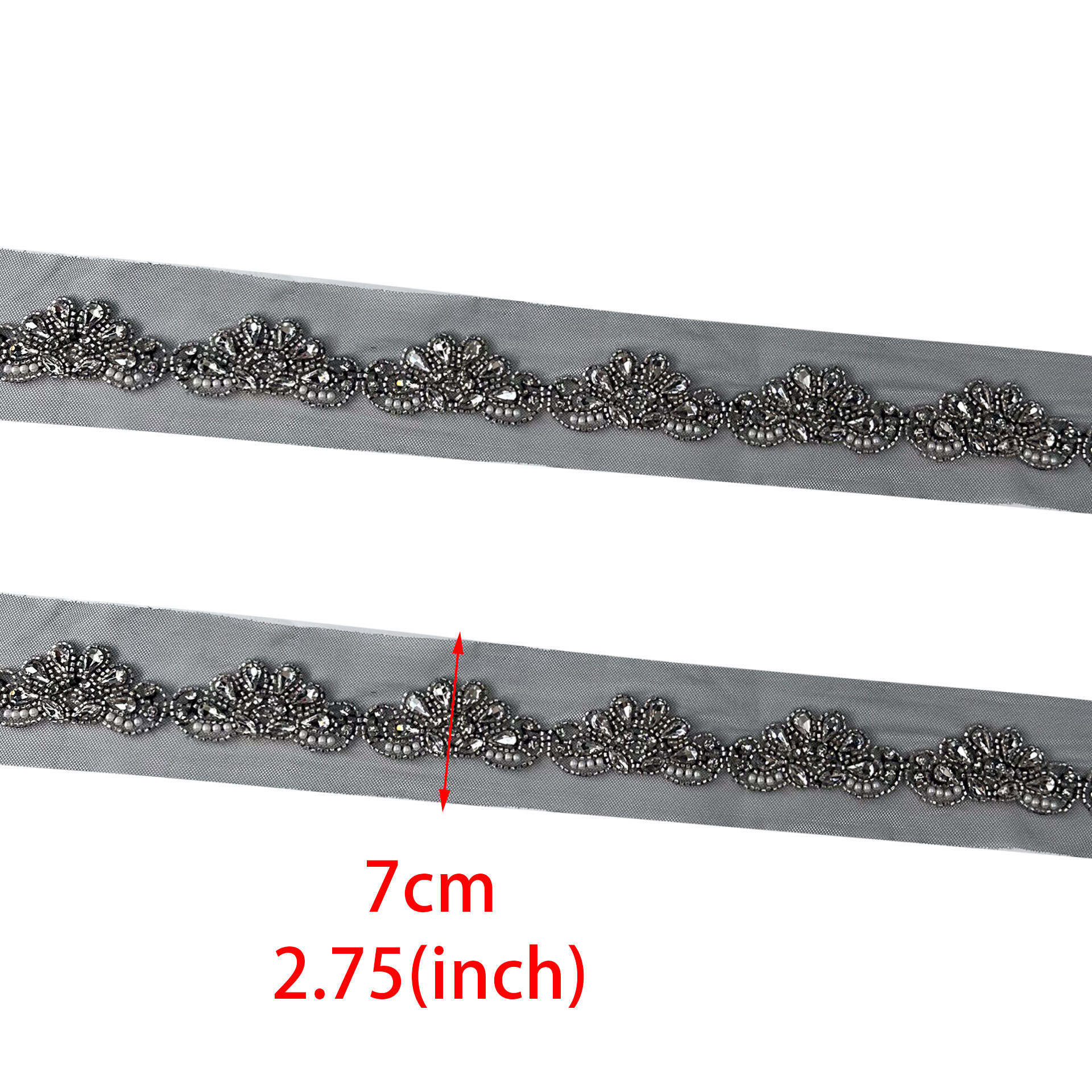 Perla pesada diamante diy mano clavado encaje cinta accesorios vestido suéter pijama decoración