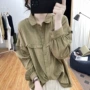 元宝领打底灯笼袖荷叶边衬衫