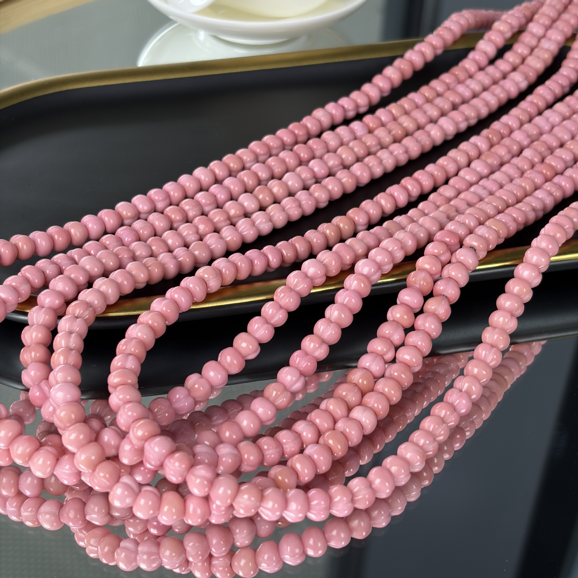 Pink Dragon Ridge Bodhi Beads DIY Bracelet Necklace Accessories, Craft Accessories, Disc Bead Components, Necklace Spacer Beads Manufacturer