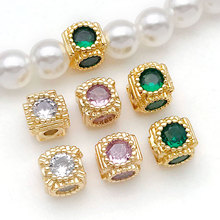 ͭ��18k���ɫ��Ƕ�ʯͰ��··ͨ��С����ˮ���ִ�diy��������