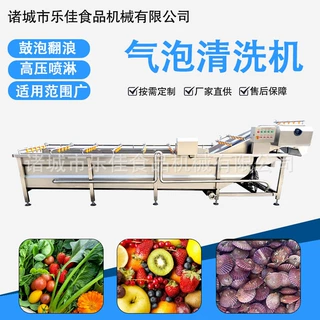 连续式根茎类果蔬清洗线 果蔬气泡清洗机 樱桃桃子清洗设备厂家