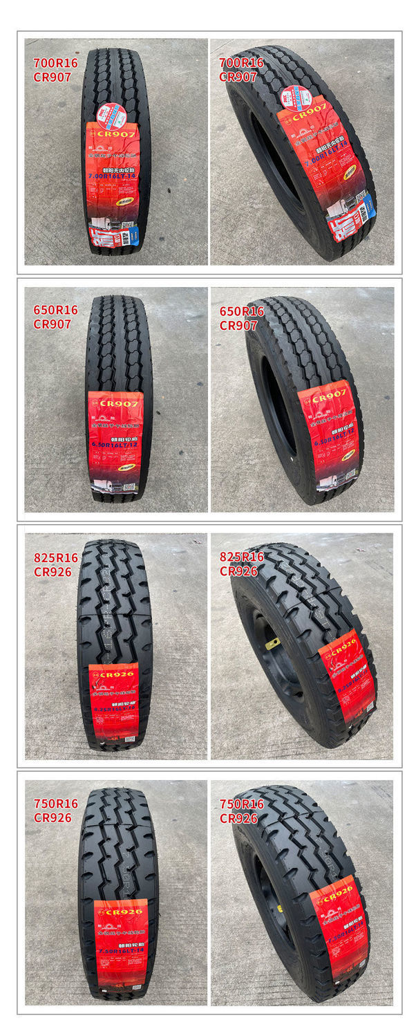 Chaoyang Tire 650 700 750 825 R16 r16LT -16 R15 All Steel Wire Vacuum Tire Truck