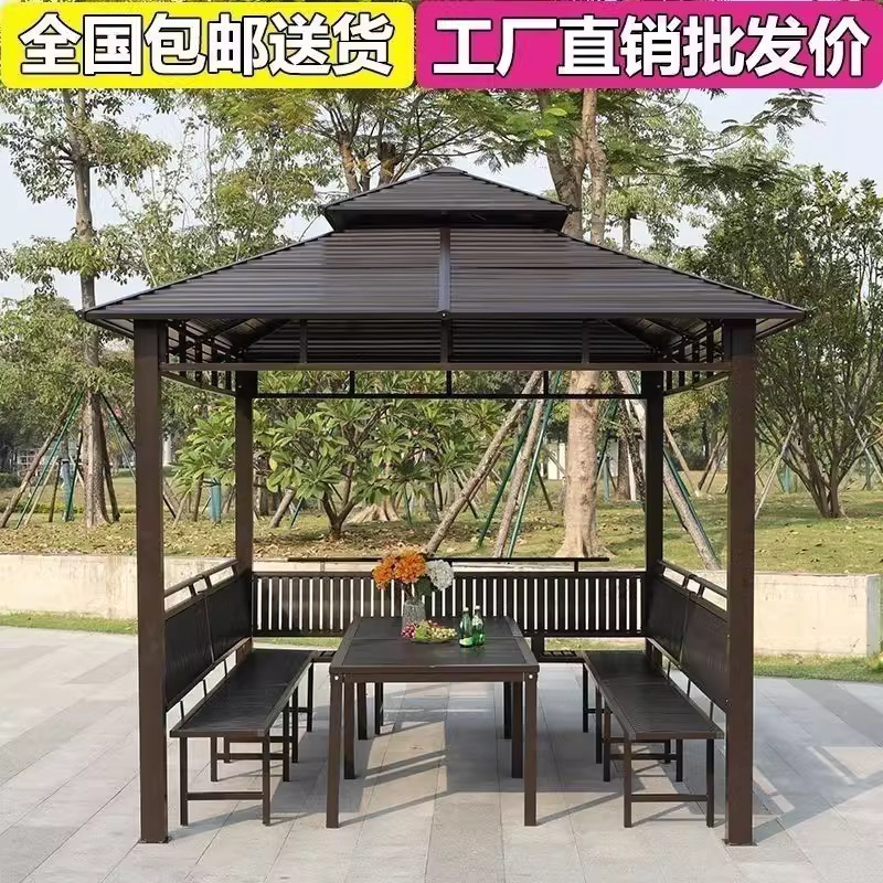Outdoor Pavilion Galvanized Ceiling Pavilion Pavilion Four-column Pavilion Villa Courtyard Garden Roof Leisure Awning Large Canopy