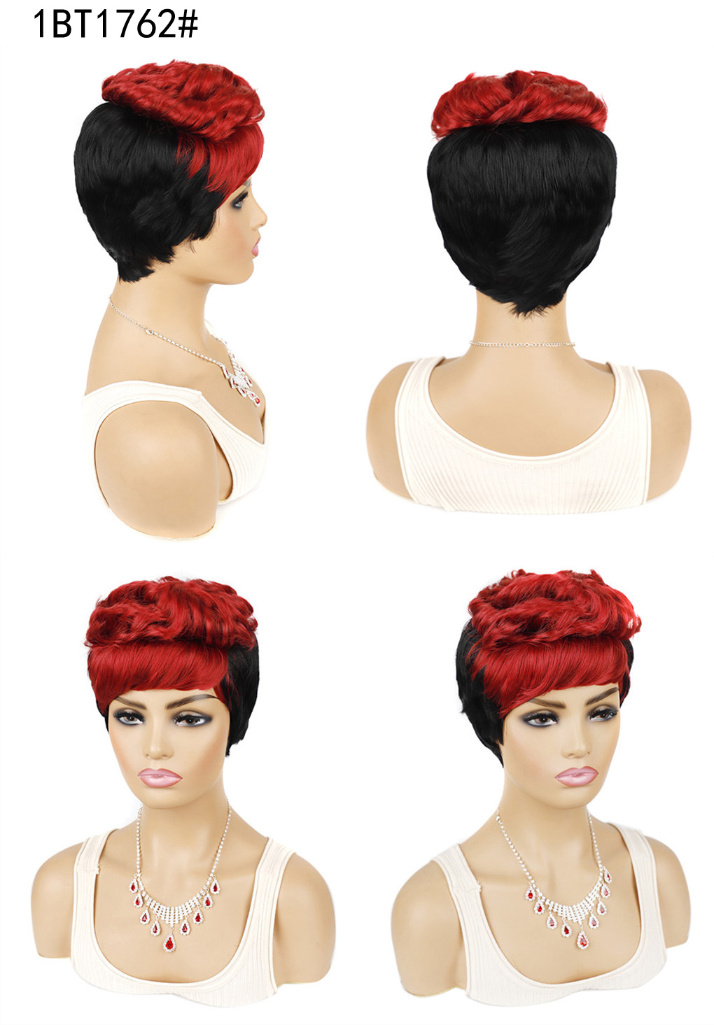 Fornitura di fasce colorate per capelli corti ricci da donna europea e americana, fasce colorate per capelli corti sbiancate e tinte all'ingrosso_voghion.com