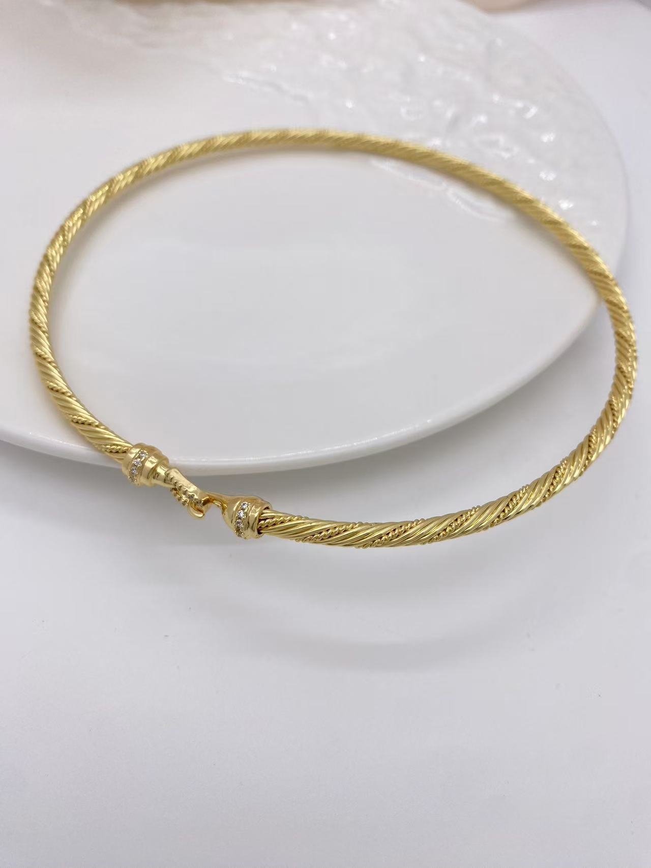 25g Weight 18K Gold Plated Plating Material Zircon Inlay Material Bracelets, Necklace Classification 1 Piece Quantity Daily Occasion Copper Material Geometric Pattern All Seasons Season Unisex Gender Mixed Metal, Inlay Design Simple Style Style Wholesale Jewelry Simple Style Geometric Copper Zircon 18K Gold Plated Mixed Metal Inlay Bracelets Necklace 8