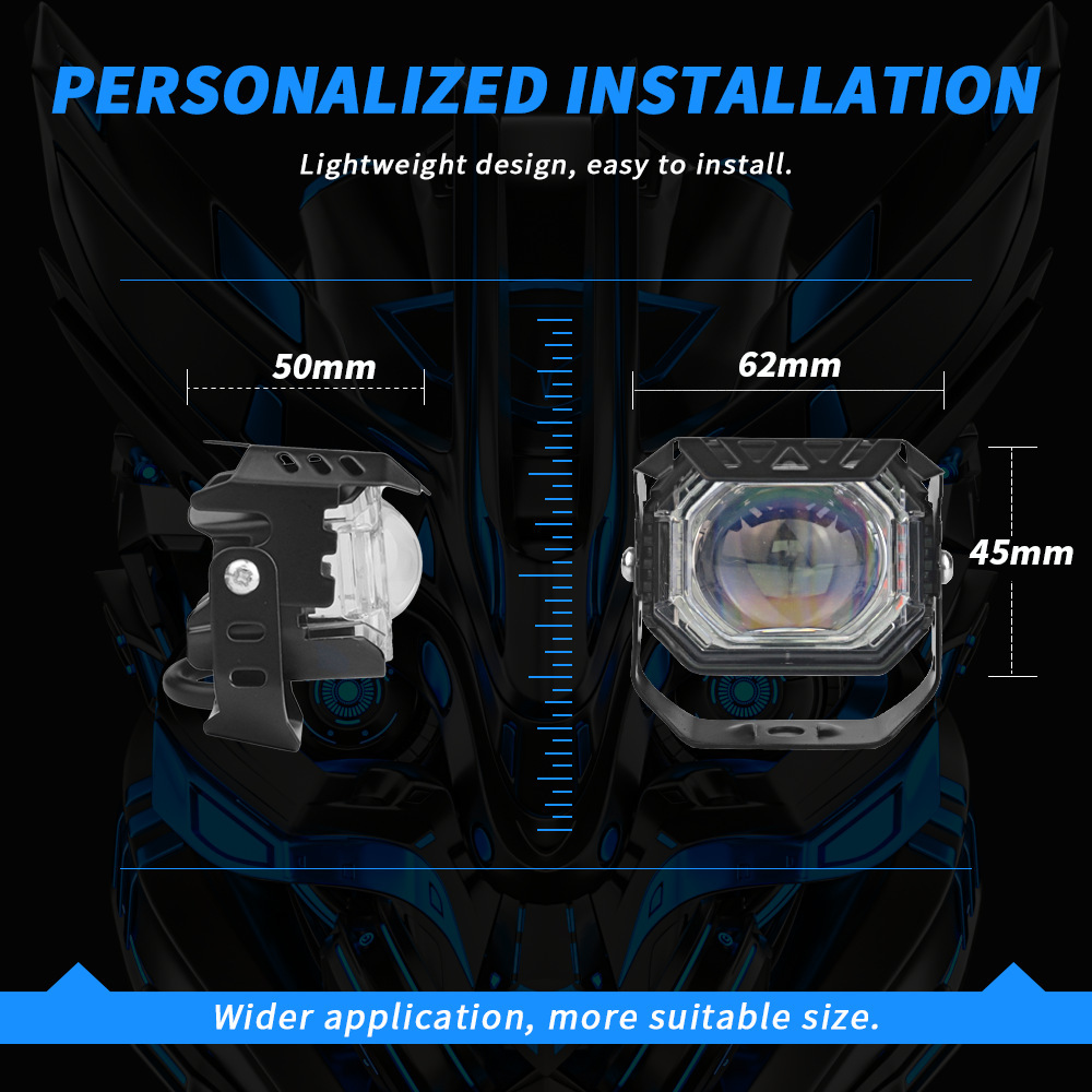 Motorcycle Spotlight Five-Color Single Lamp Bead Headlight
