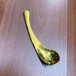 不锈钢带牙一体弯勺叉 吃饭勺餐勺西瓜勺神器弯头设计勺叉调羹
