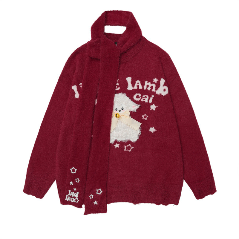 Spring retro cute design sweater for men and women