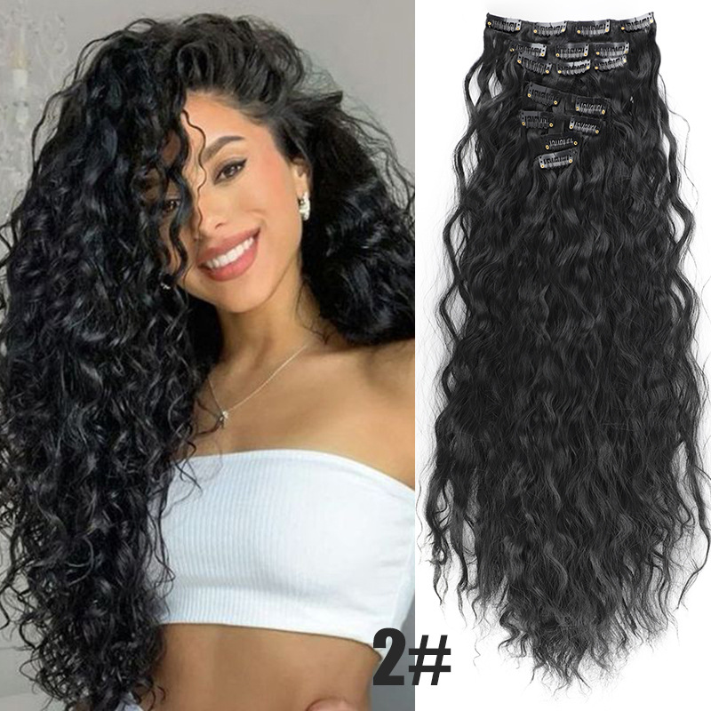 perruque ensemble de 7 pièces perruque en soie de maïs extension de cheveux pour femme 56 cm extension de cheveux sans couture à usure naturelle_voghion.com