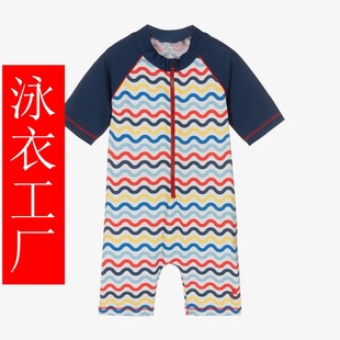Boys Girls Kids Teens One Piece Swimsuit Rash Guards Surfing Suit Outdoor Anti-Sunburn Sunscreen Uv Swimwear Customized Factory