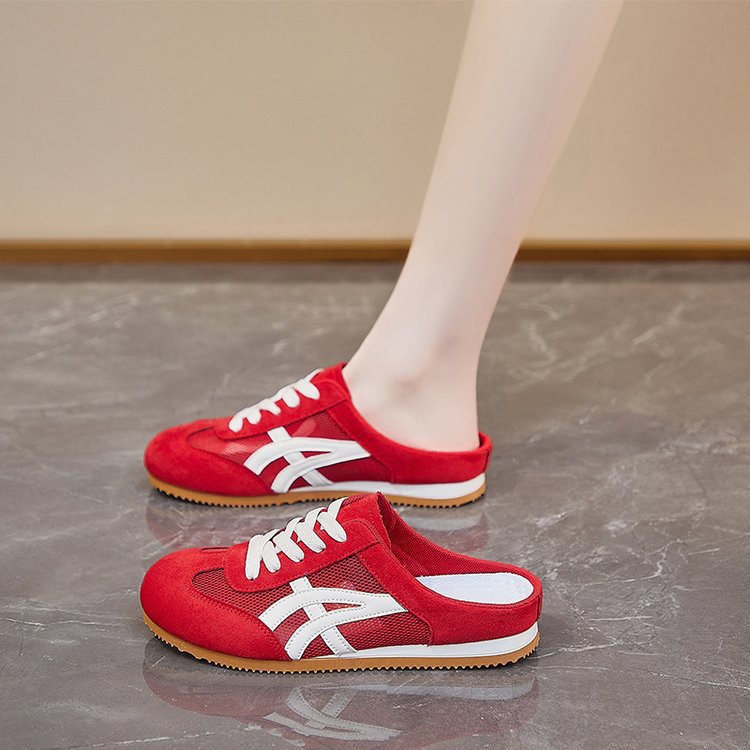 Zuecos de verano para mujer, de malla, con suela gruesa, de punta cerrada, tipo pantuflas, zapatos casuales nuevos 2026.