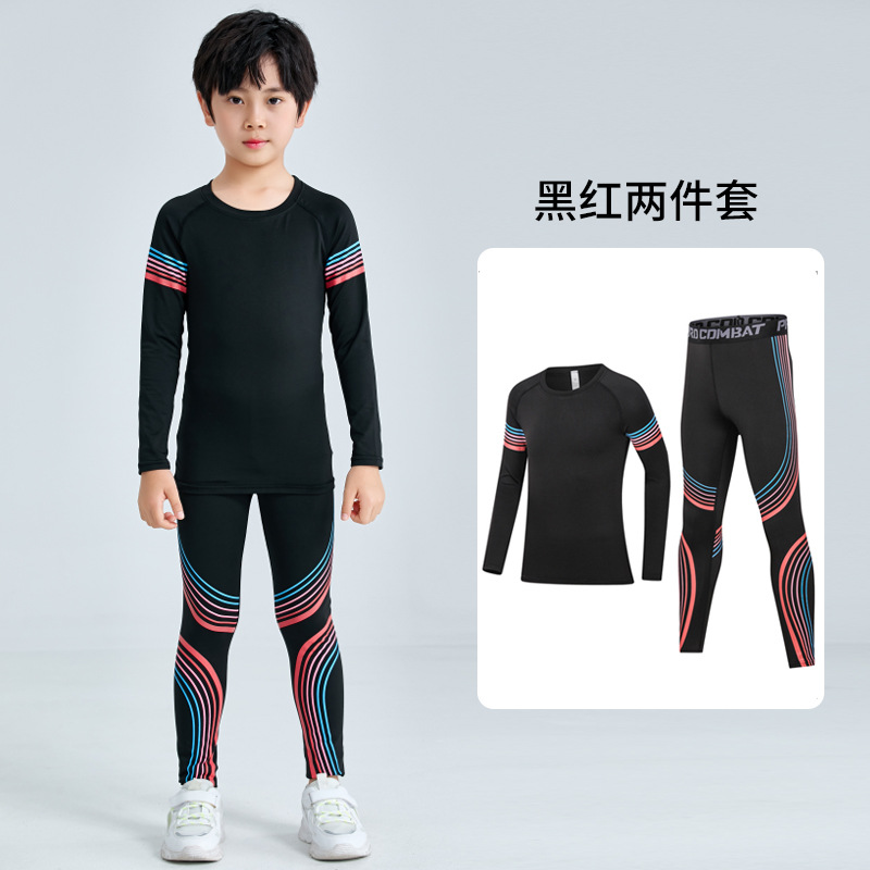 블랙과 레드 투피스 세트