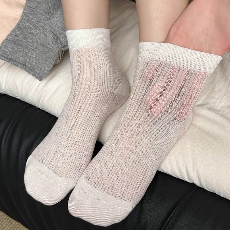White socks women's summer thin mesh breathable socks solid color with sandals ballet wind tube socks ultra-thin summer White socks women's summer thin mesh breathable socks solid color with sandals ballet wind tube socks ultra-thin summer