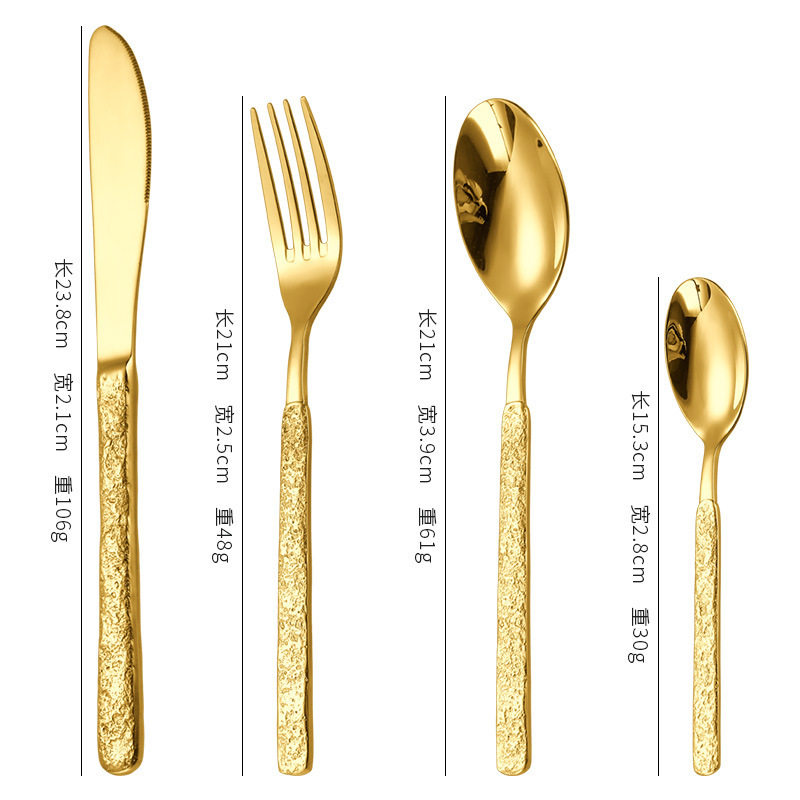 メーカー卸売り304ステンレスナイフフォークスプーンホテル家庭用食器ヨーロッパ式石紋ステーキナイフフォーク洋食食器|undefined