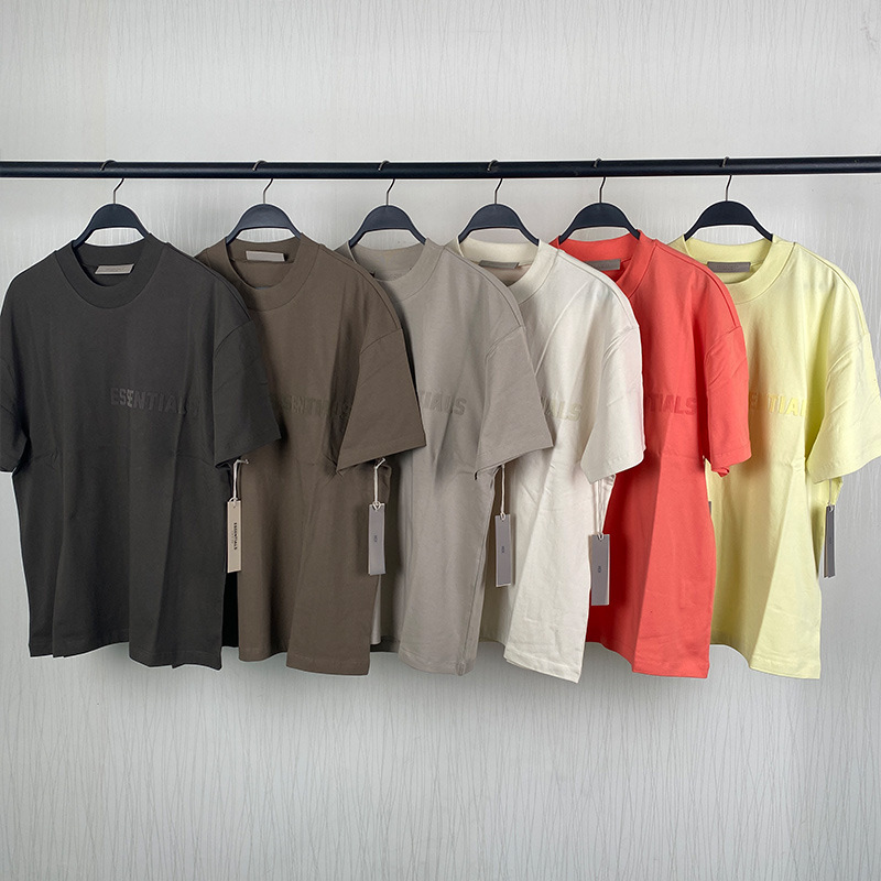 2022Fw Short-Sleeved T-Shirt Flocking Printed Fog Multi-Thread Essentials Trendy Brand T-Shirt Cross-Border Hot Sale 2022Fw Short-Sleeved T-Shirt Flocking Printed Fog Multi-Thread Essentials Trendy Brand T-Shirt Cross-Border Hot Sale