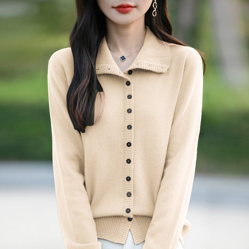 Cross-Border 2025 Autumn and Winter New Fashionable and Elegant Thickeneded Turtleneck Knitted Sweater with Feminine Elegant, Simple Lapel and Super Warmth