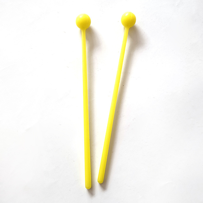 Fábrica al por mayor instrumento de percusión Orff martillo negro mano que sostiene niños jugando ayudas didácticas tambor palo tambor martillo