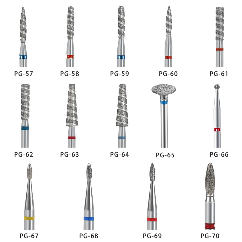 Manicura transfronteriza Cabezal de esmerilado de diamante ruso tratamiento frontal superficie de uñas pulido bolsillo pequeño herramienta de manicura