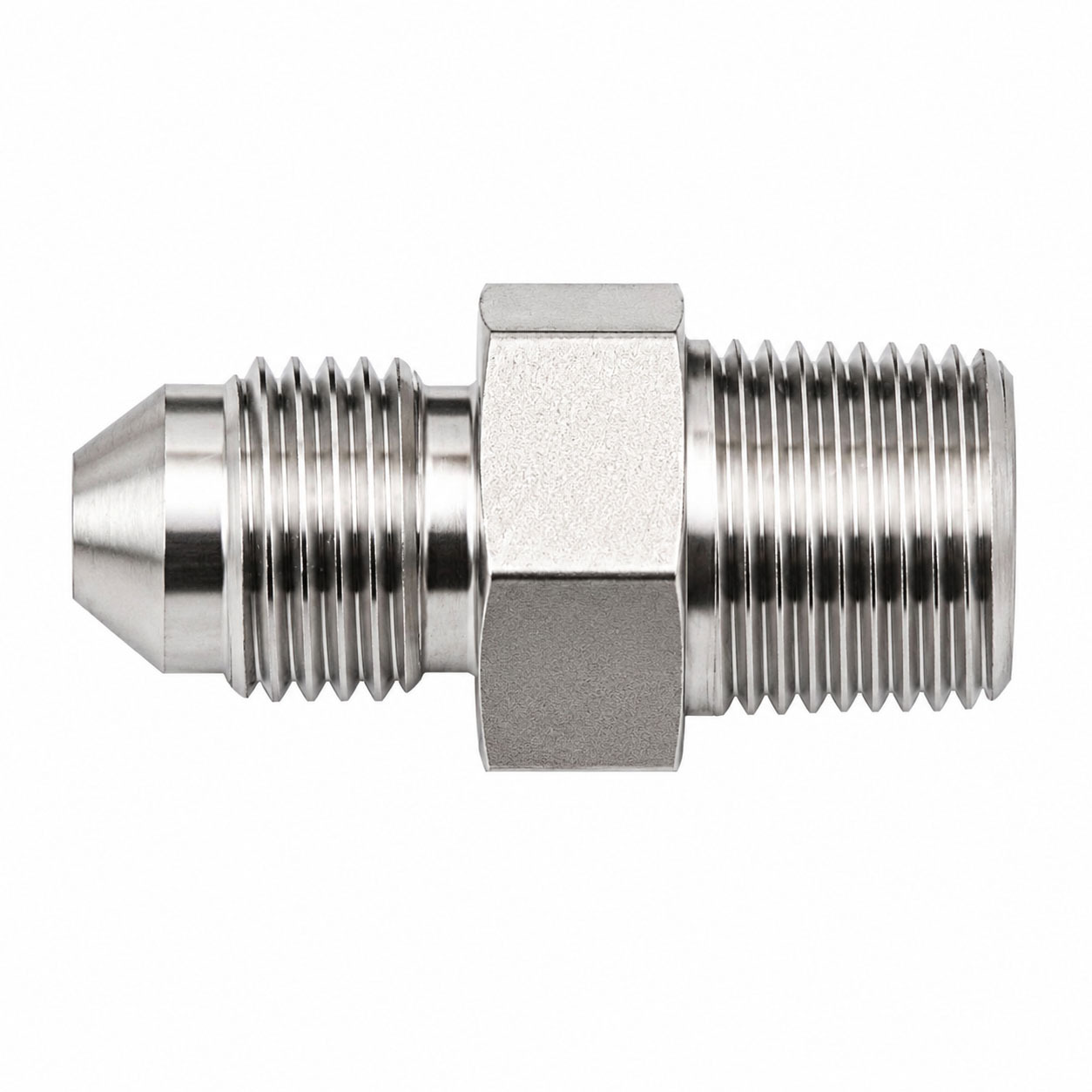 AN3-AN16 carbon steel fuel hose adapter for car modification, straight-through threaded fitting
