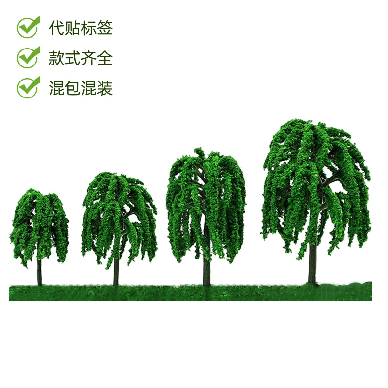 Миниатюрная модель ивы из пластика для ландшафтного дизайна, материал для DIY, декоративные миниатюры ручной работы