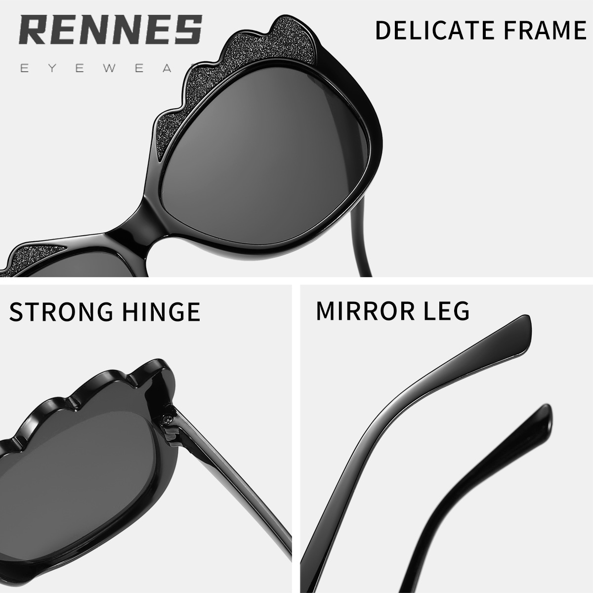 Nuevas gafas de sol de color caramelo de dibujos animados lindo con lentejuelas para niños transfronterizos