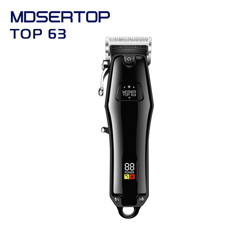 Cortadora de pelo eléctrica profesional Kemei TOP-63 con pantalla digital, recortadora de pelo para uso en salón, máquina eléctrica para cortar el cabello